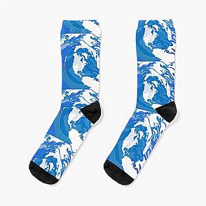 Wave to earth flows summer  Socks