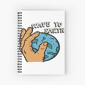 Wave to earth t.shirt Spiral Notebook