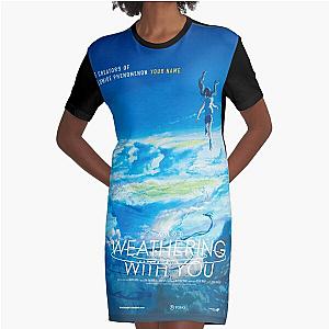 Weathering With You Poster Graphic T-Shirt Dress