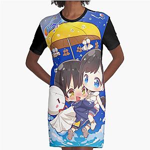 Hina Amano Weathering with You Artwork For Wibu Graphic T-Shirt Dress