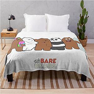 Best We Bare Bears Grizzly Panda Ice Bear  Throw Blanket