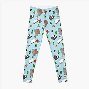 We Bare Bears Cartoon - Tiled Graphics Pattern Leggings