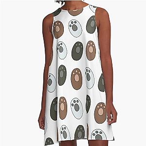 We Bare Bears - Paws Pattern A-Line Dress