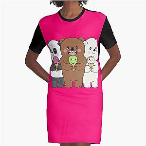 We Bare Bears Graphic T-Shirt Dress