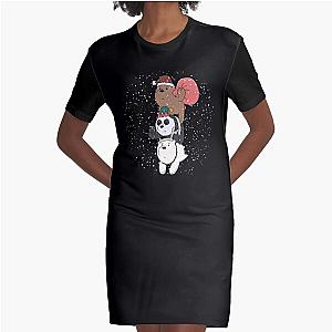 We Bare Bears Graphic T-Shirt Dress