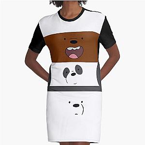 We Bare Bears Bear Stack Graphic T-Shirt Dress