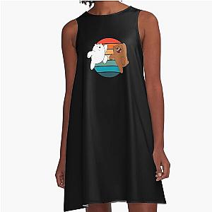 We Bare Bears Ice Bear & Grizzly Bear A-Line Dress