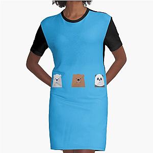 We Bare Bears Bros Graphic T-Shirt Dress