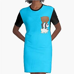 We Bare Bears Graphic T-Shirt Dress