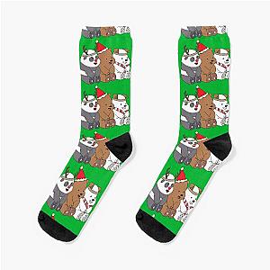 We Bare Bears Xmas Socks