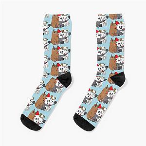 We Bare Bears Xmas Socks