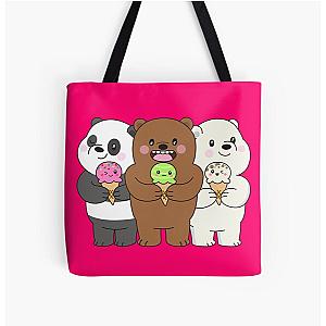 We Bare Bears All Over Print Tote Bag