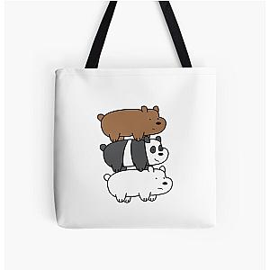 We Bare Bears All Over Print Tote Bag