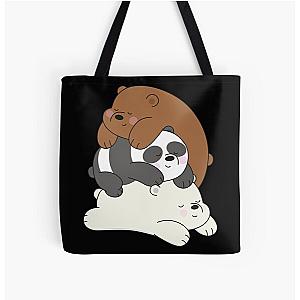 We Bare Bears All Over Print Tote Bag