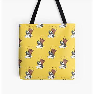 We bare bears Pattern All Over Print Tote Bag