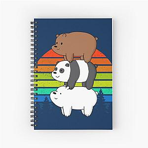 Retro We Bare Bears Spiral Notebook