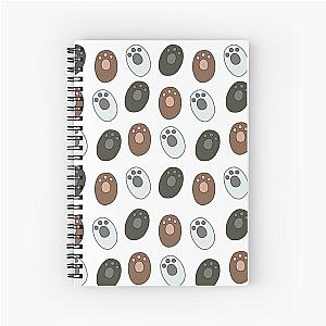 We Bare Bears - Paws Pattern Spiral Notebook