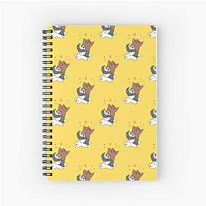 We bare bears Pattern Spiral Notebook