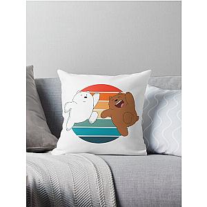 We Bare Bears Ice Bear & Grizzly Bear Throw Pillow