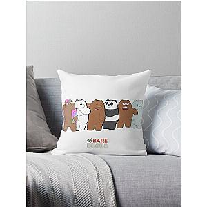 Best We Bare Bears Grizzly Panda Ice Bear  Throw Pillow