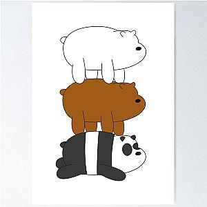 Bears Tower (Panda Fall Down) - We Bare Bears ™ (Minimalist Poster) Poster