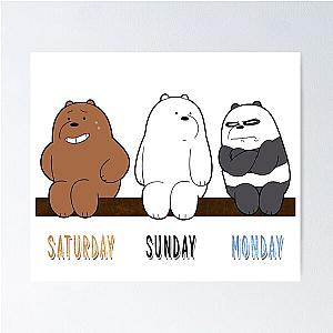 Best We Bare Bears Grizzly Panda Ice Bear  Poster