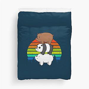 Retro We Bare Bears Duvet Cover