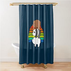 Retro We Bare Bears Shower Curtain