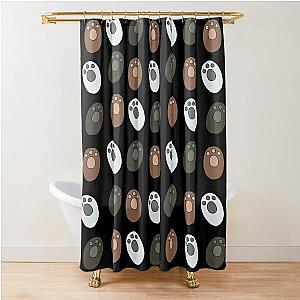 We Bare Bears - Paws Pattern Shower Curtain