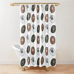 We Bare Bears - Paws Pattern Shower Curtain