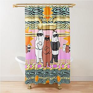 Cool friends we bare bears, officially licensed fan art Shower Curtain