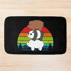 Retro We Bare Bears Bath Mat