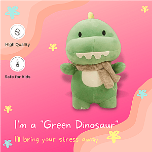 23cm Green Dinosaur Standing Doll Stuffed Animal Toy