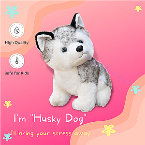 20cm Simulation Husky Dog Cute Puppy Stuffed Toy