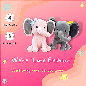 25cm Appease Elephant Cute Stuffed Dolls