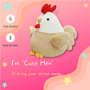 23CM Yellow Cute Chicken Hen Plush Doll Toys