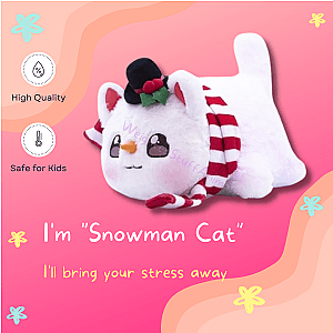 Snowman Meows Cute Cat Plush Soft Toy