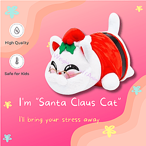 Santa Claus Meows Cute Cat Plush Soft Toy