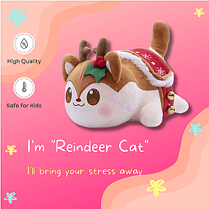 Reindeer Meows Cute Cat Plush Soft Toy