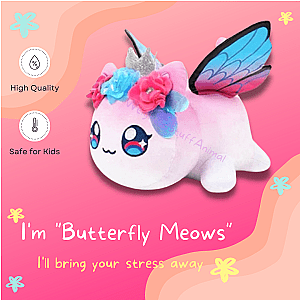 Butterfly Meows Cat Plush Soft Toy