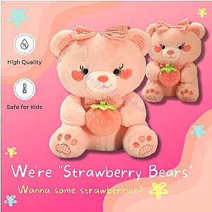 35-55cm Super Big Strawberry Hugging Teddy Bear