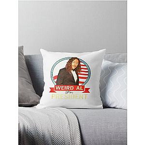 For Mens Womens Weird Al For President Gifts For Fan Throw Pillow