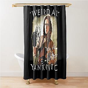 Vintage Weird Al Yankovic Music Band Cotton Black Shower Curtain