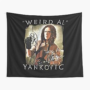 Vintage Weird Al Yankovic Music Band Cotton Black Tapestry