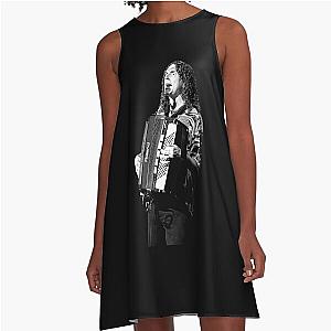 Art Classic Weird Al Yankovic White Stencil A-Line Dress