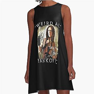 Vintage Weird Al Yankovic Music Band Cotton Black A-Line Dress