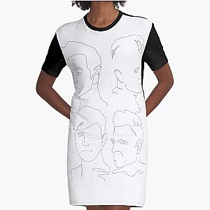 Westlife line-art Graphic T-Shirt Dress