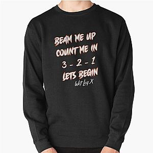 Wet leg plain pullover sweatshirt