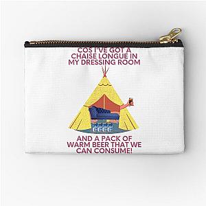 Wet Leg Chaise Longue in a Festival Tent Glastonbury Camping Indie Music Glasto Zipper Pouch