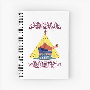 Wet Leg 
Chaise Longue 
in a Festival Tent 
Glastonbury Camping 
 Indie Music 
Gig 
Glasto Design 
Spiral Notebook